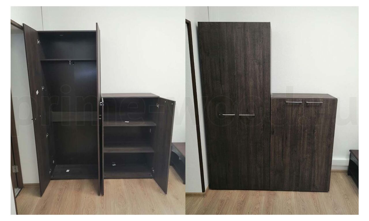 Шкаф Taim-Max 80x43x127 арт. 4Ш.017.1 цвет: Брауни - фото со сборки