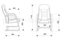 Кресло для посетителя T-9923WALNUT-AV/BL - 5