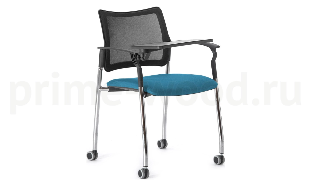 Стул офисный для посетителя на колесах (пюпитр) арт. Pinko Mesh cast Arms+WT - фото 4